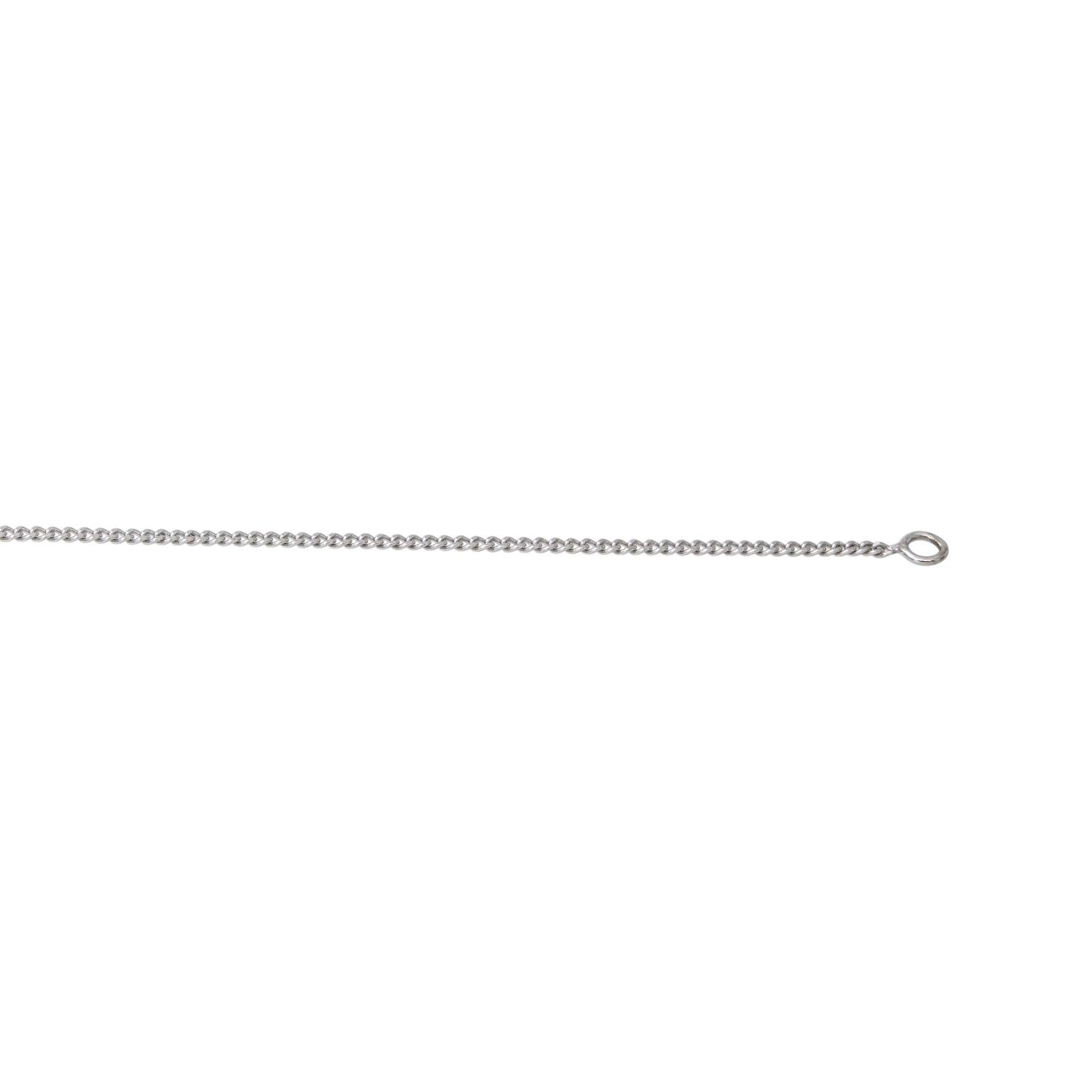 Collier Maille Gourmette Or blanc
