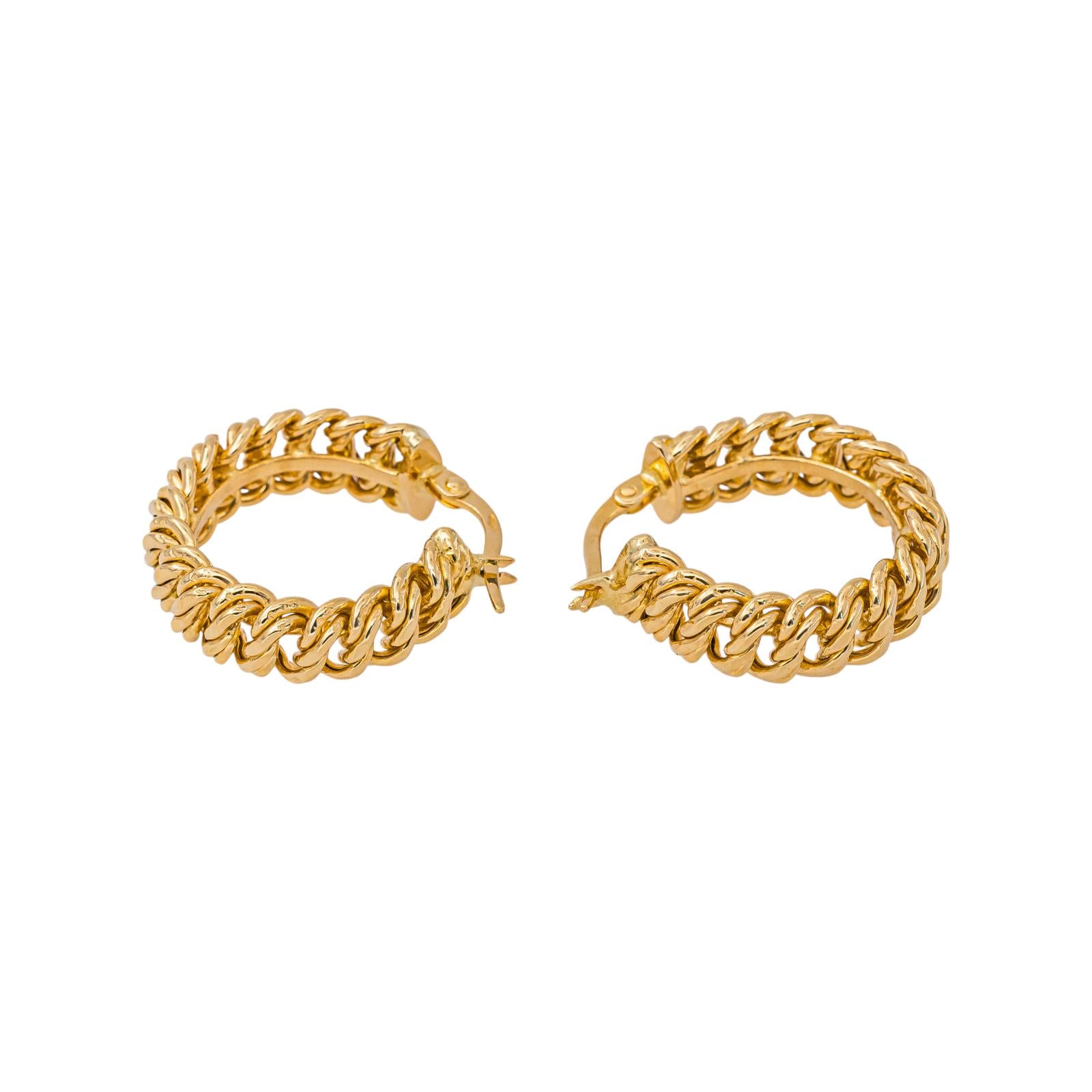 Boucles d'oreilles Maille Américaine Or jaune