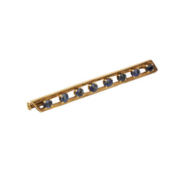 Broche Barrette en or jaune et saphirs
