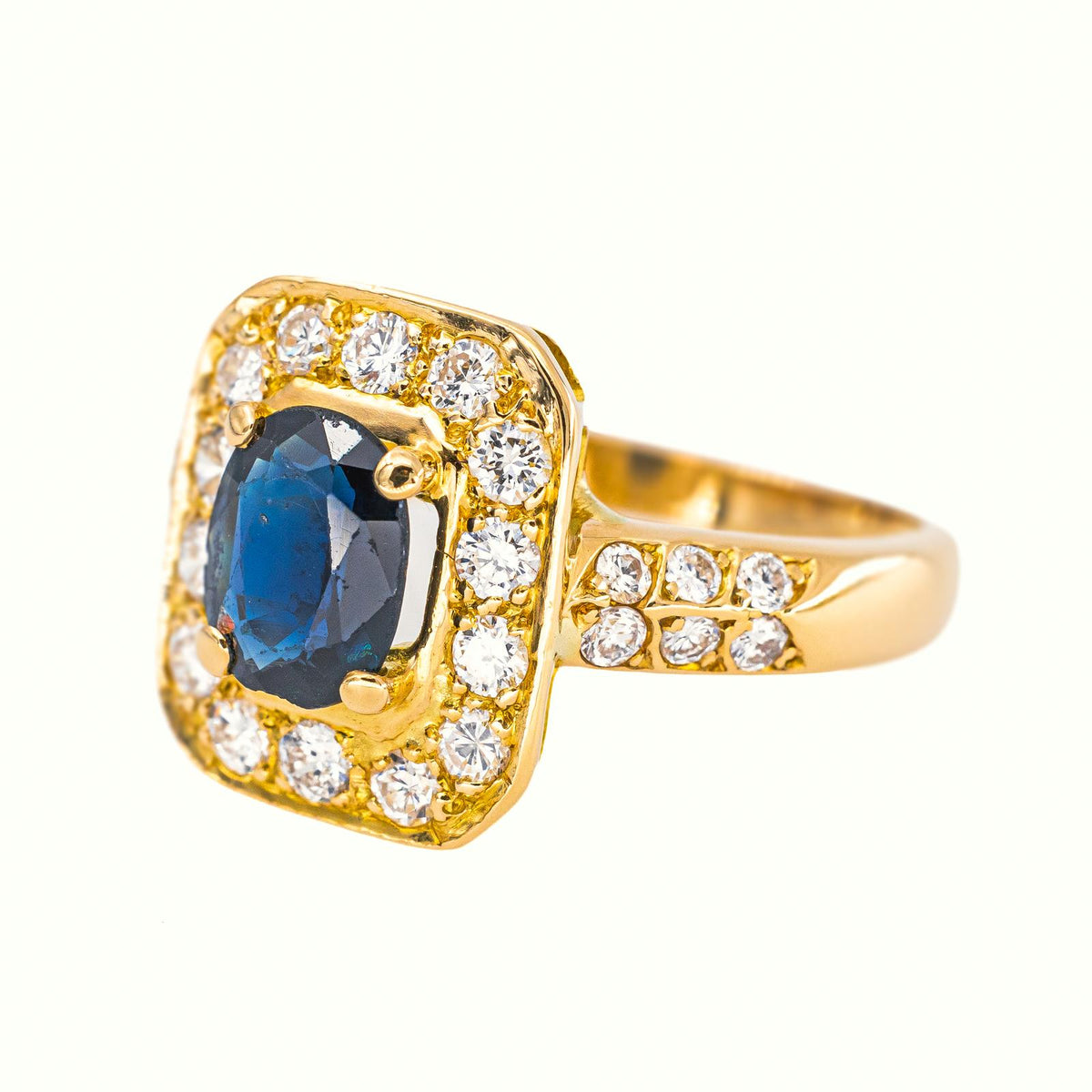 Bague Or jaune Saphir