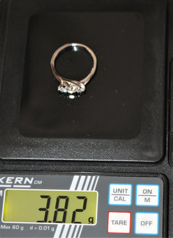 Bague Jarretière en or blanc et diamants