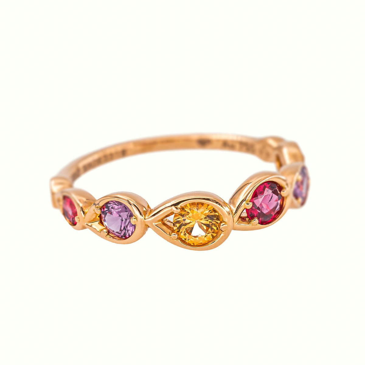 Mellerio Bague Anneau Indra Rose Or rose Saphir