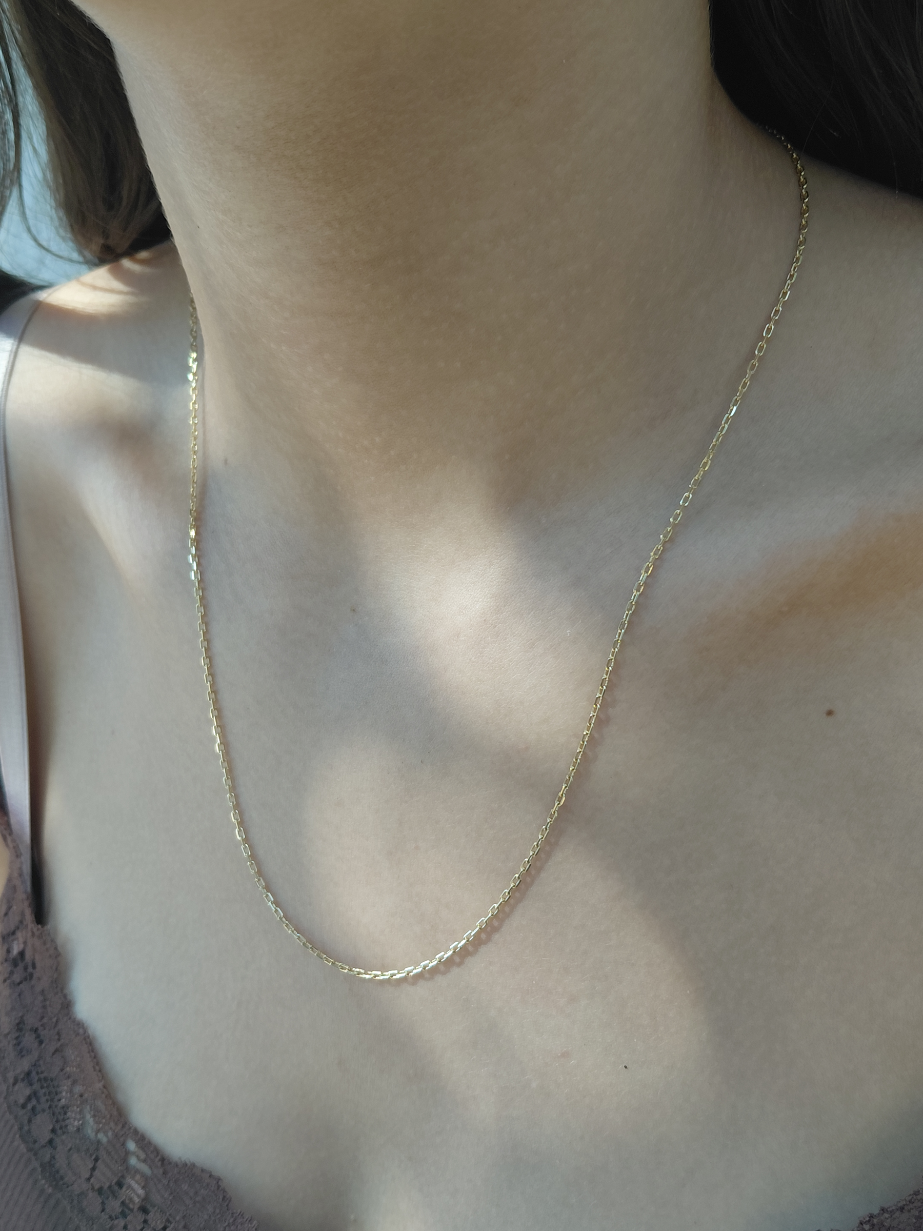 Chaîne en or jaune maille Forçat