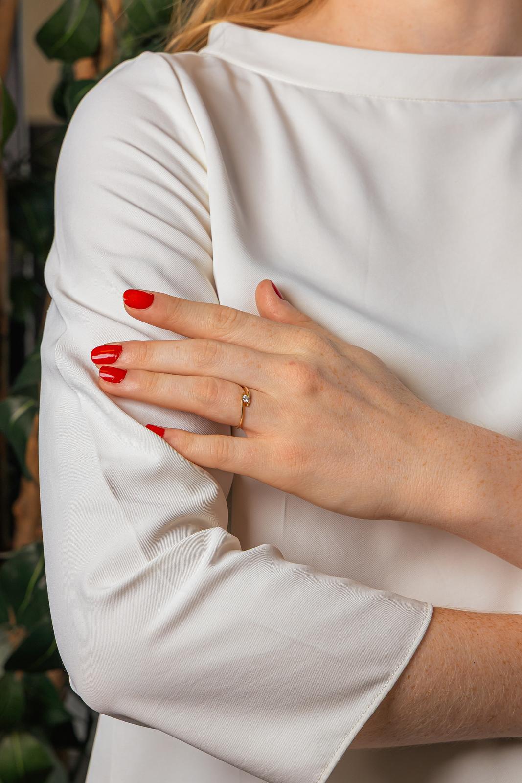 Bague Solitaire Or jaune Diamant