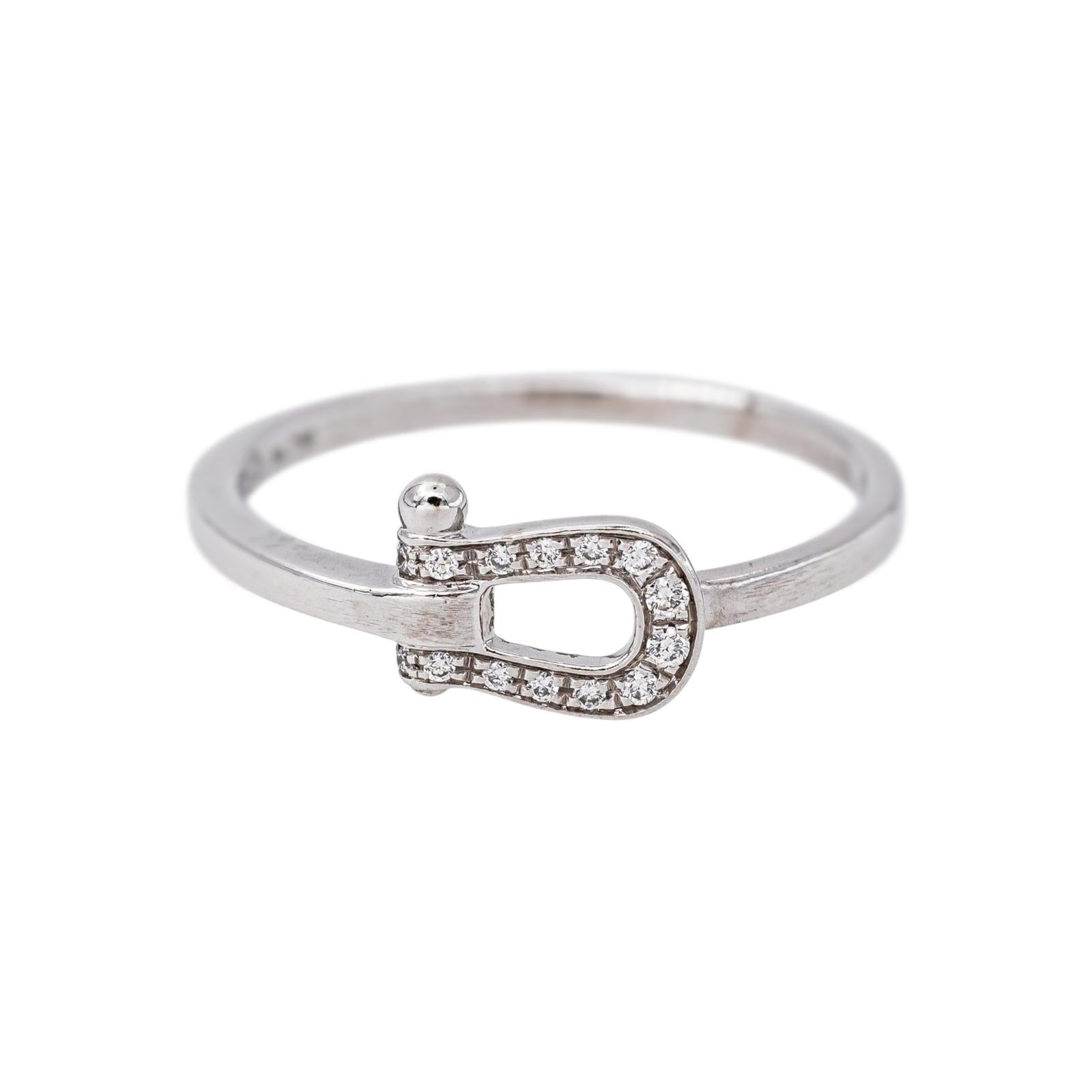 Fred Bague Force 10 Or blanc Diamant