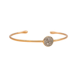 Pomellato Bracelet Demi Jonc Sabbia Or rose Diamant brun