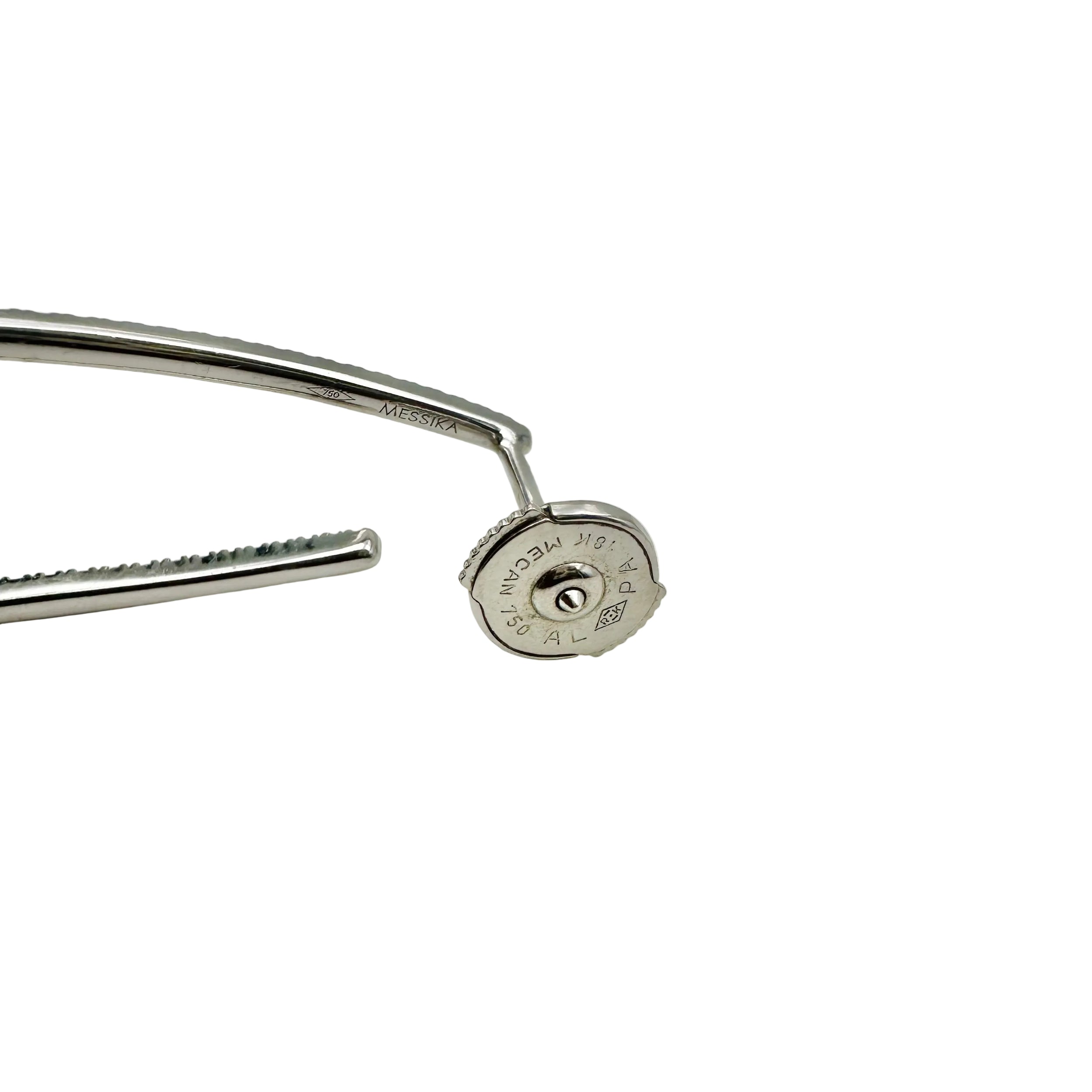 Boucles d'oreilles Créoles MESSIKA "Gatsby" en or blanc et diamants