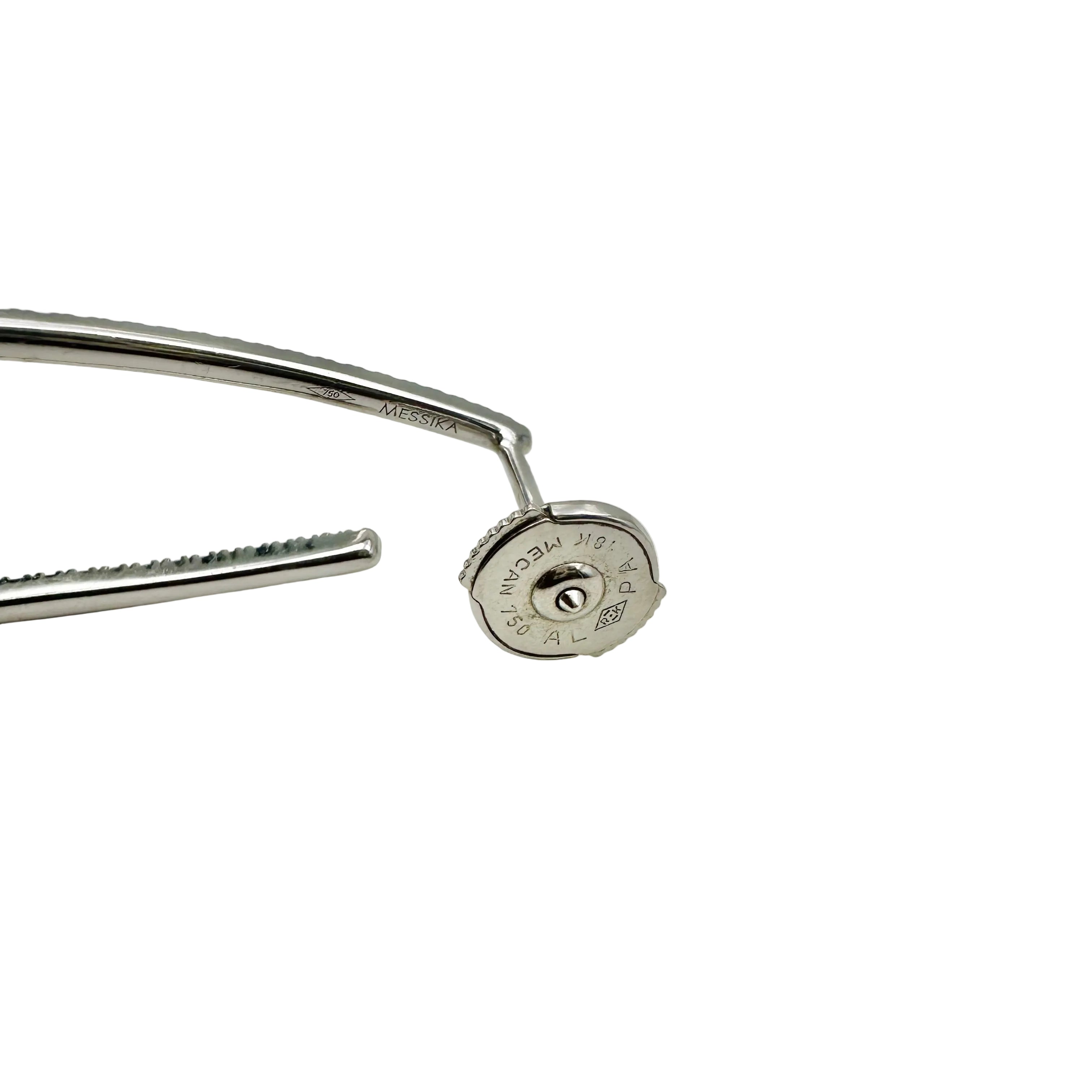 Boucles d'oreilles Créoles MESSIKA "Gatsby" en or blanc et diamants