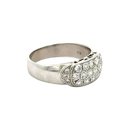 Bague Pavée en or blanc et diamants