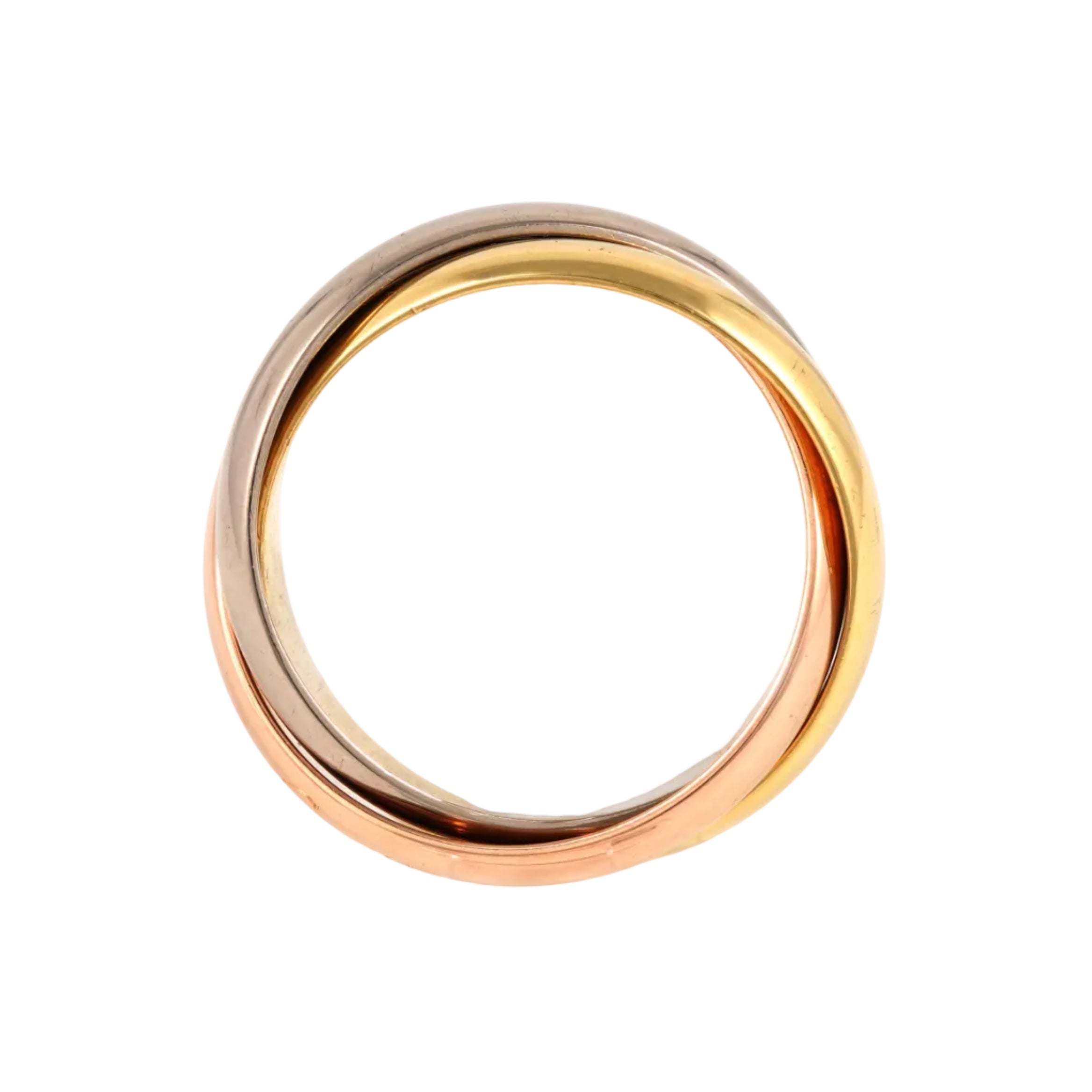 Bague Alliance CARTIER "Trinity" en or blanc, or jaune et or rose