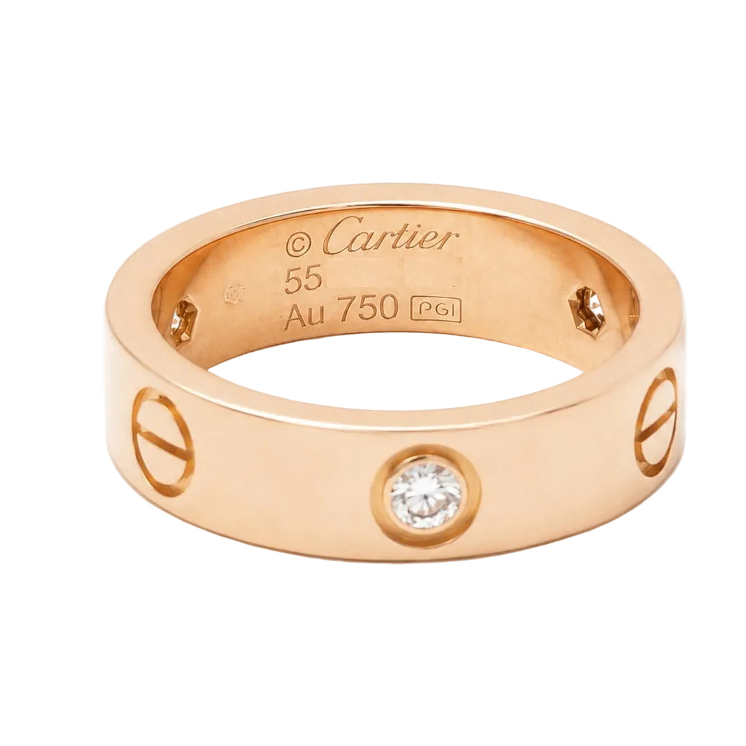 Bague Alliance CARTIER "Love" en or rose et diamants