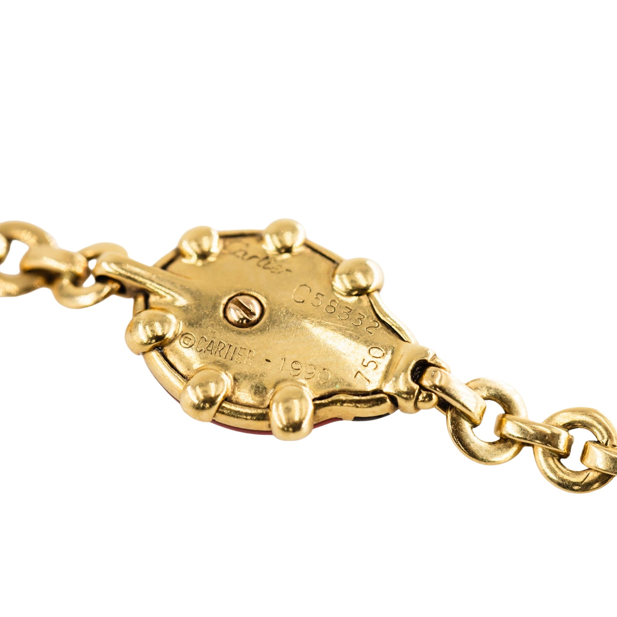 Bracelet CARTIER "Coccinelles" en or jaune et émail
