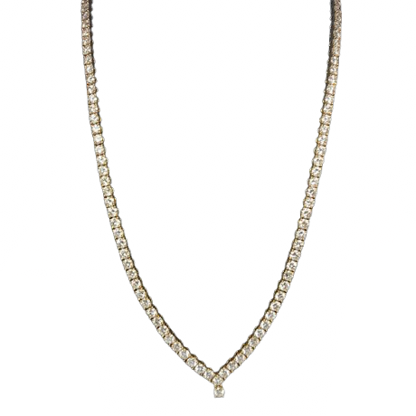 Collier Rivière en or jaune et diamants