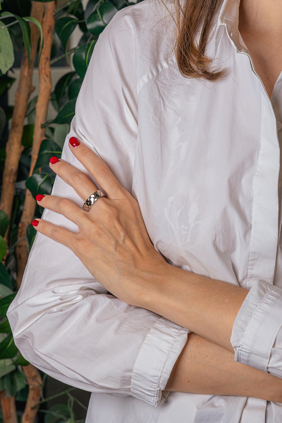 Chanel Bague Coco Crush Or blanc
