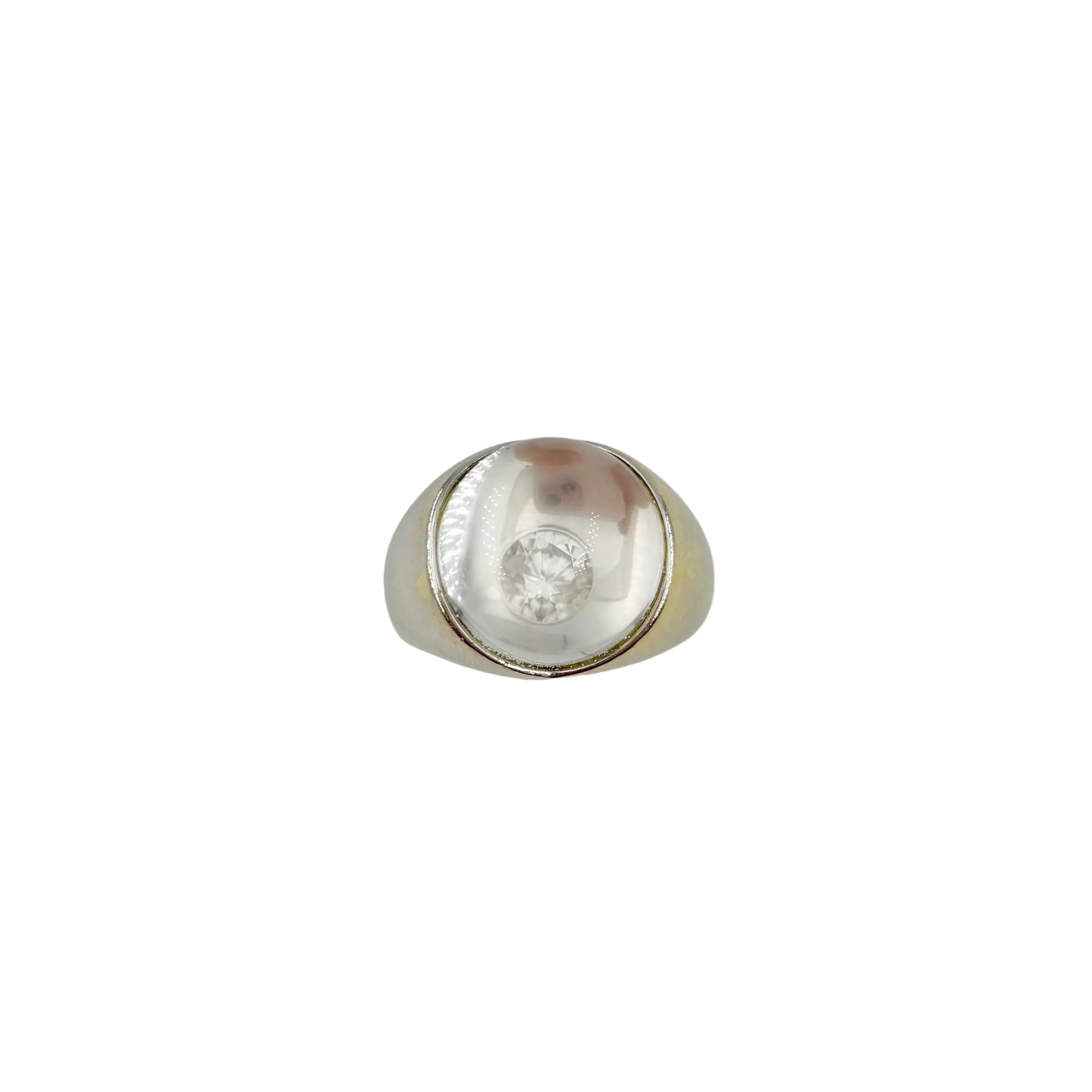 Bague MAUBOUSSIN "Transparence" en or blanc, cristal de roche et diamant