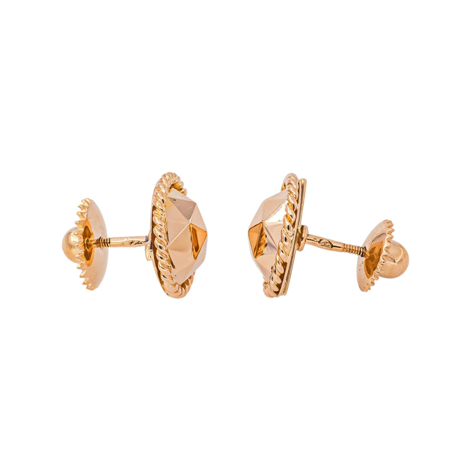 Boucles d'oreilles  Puces  Or rose