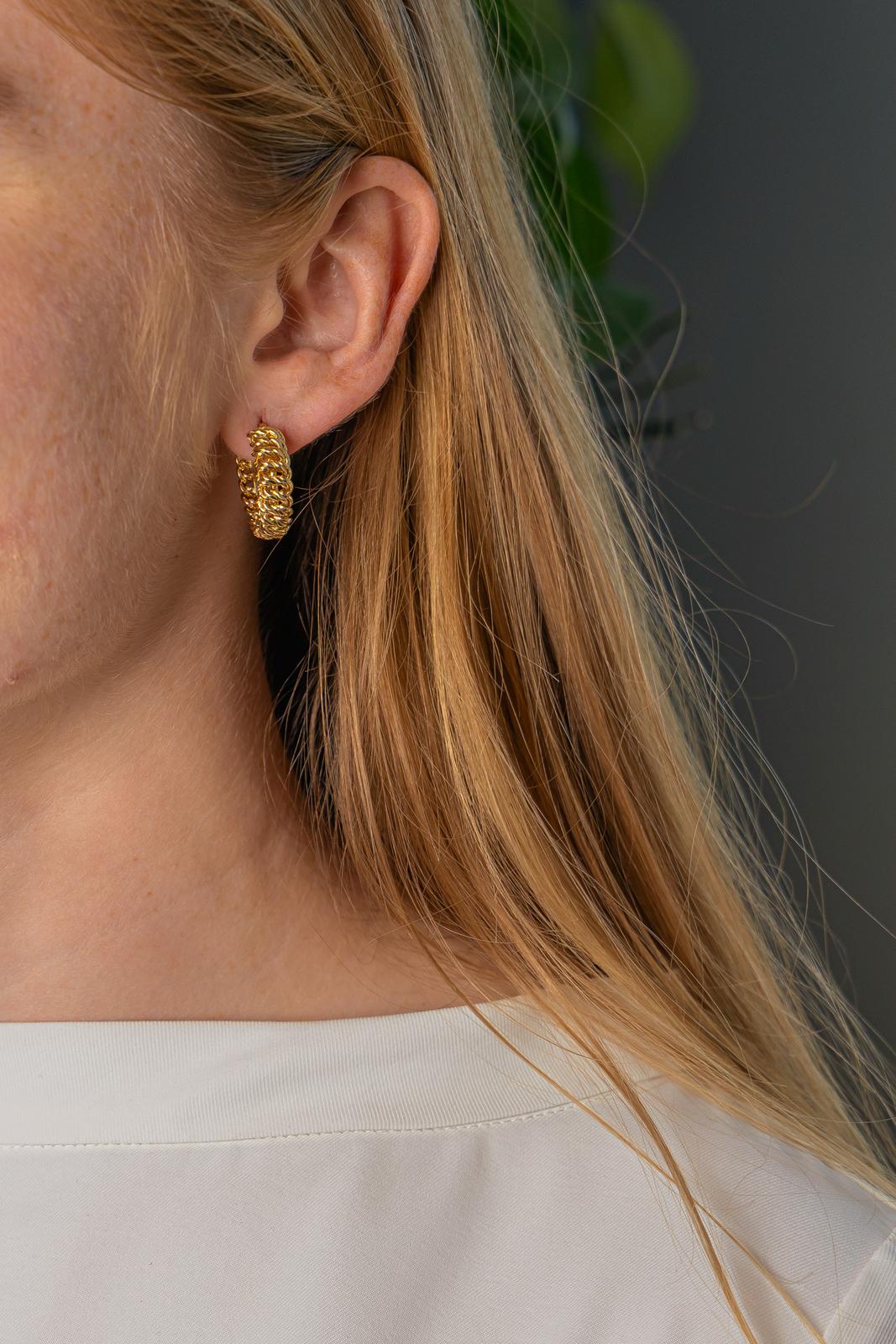 Boucles d'oreilles Maille Américaine Or jaune