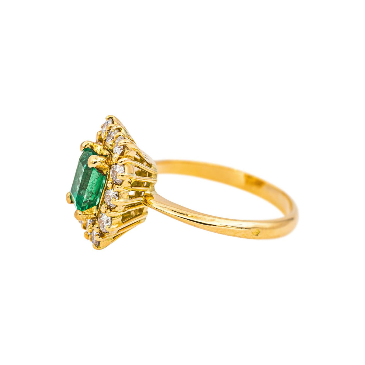 Bague  Pompadour Or jaune Emeraude