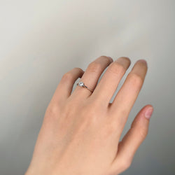 Bague Solitaire en or blanc et diamant