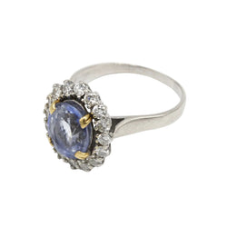 Bague Marguerite en or blanc, or jaune, saphir et diamants