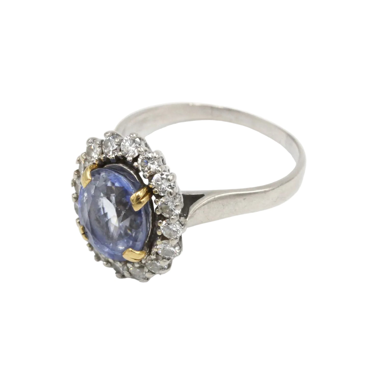 Bague Marguerite en or blanc, or jaune, saphir et diamants