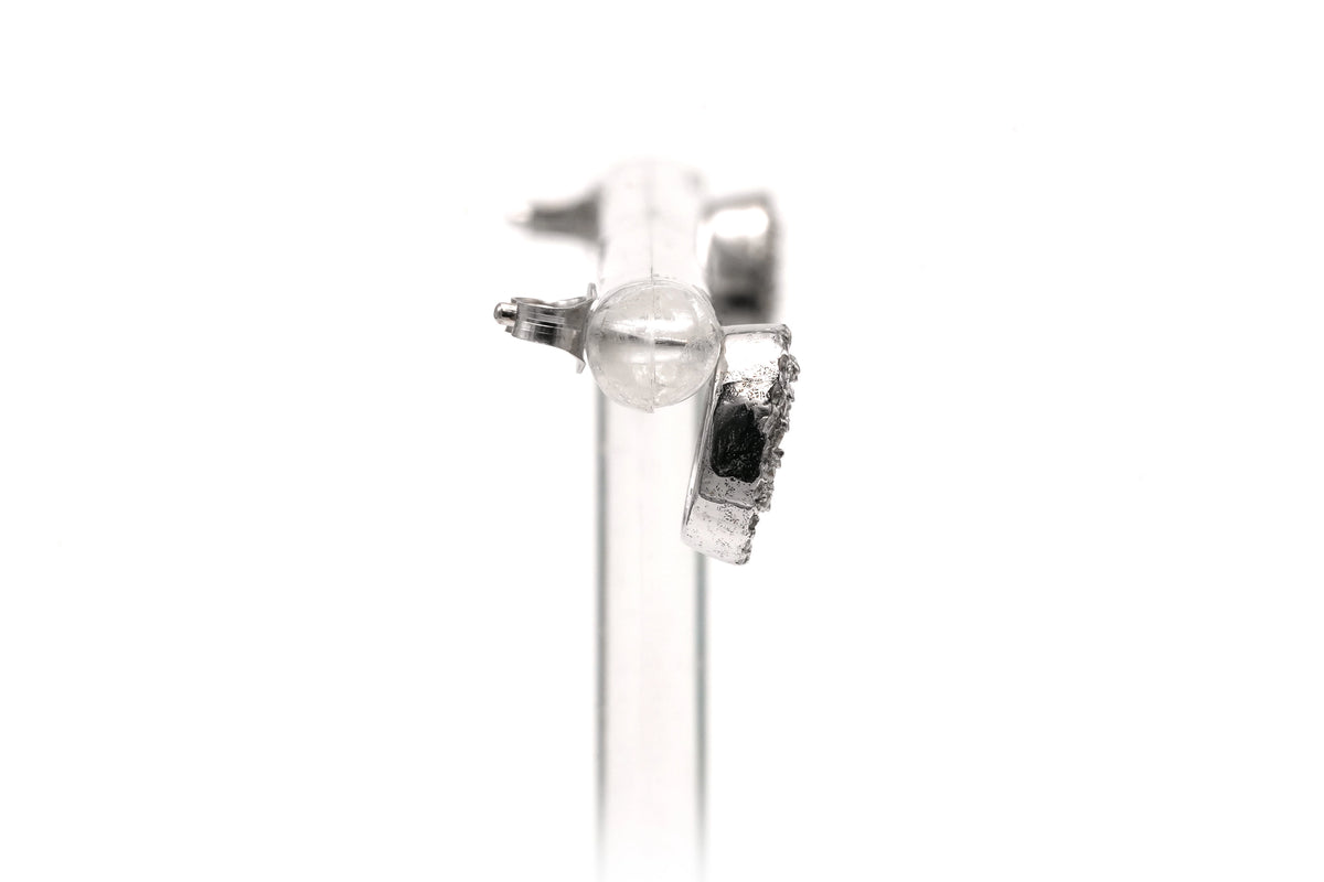 Boucles d'oreilles Puces en or blanc et diamants