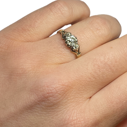Bague Trilogie en or rose et diamants