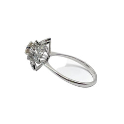 Bague Marguerite en or blanc et diamants