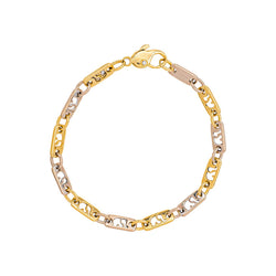 Bracelet Maille souple ajouré Or jaune Diamant