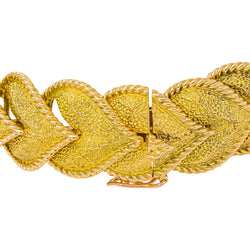 Bracelet Maille en or jaune et or rose