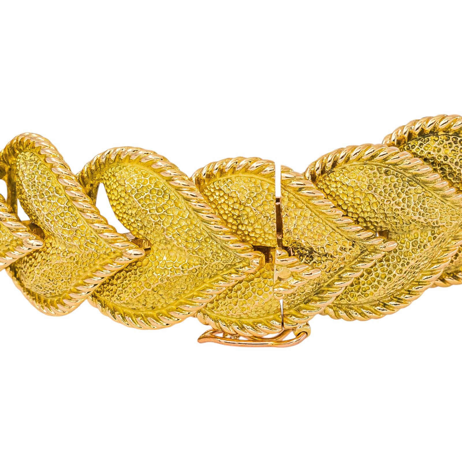 Bracelet Maille en or jaune et or rose