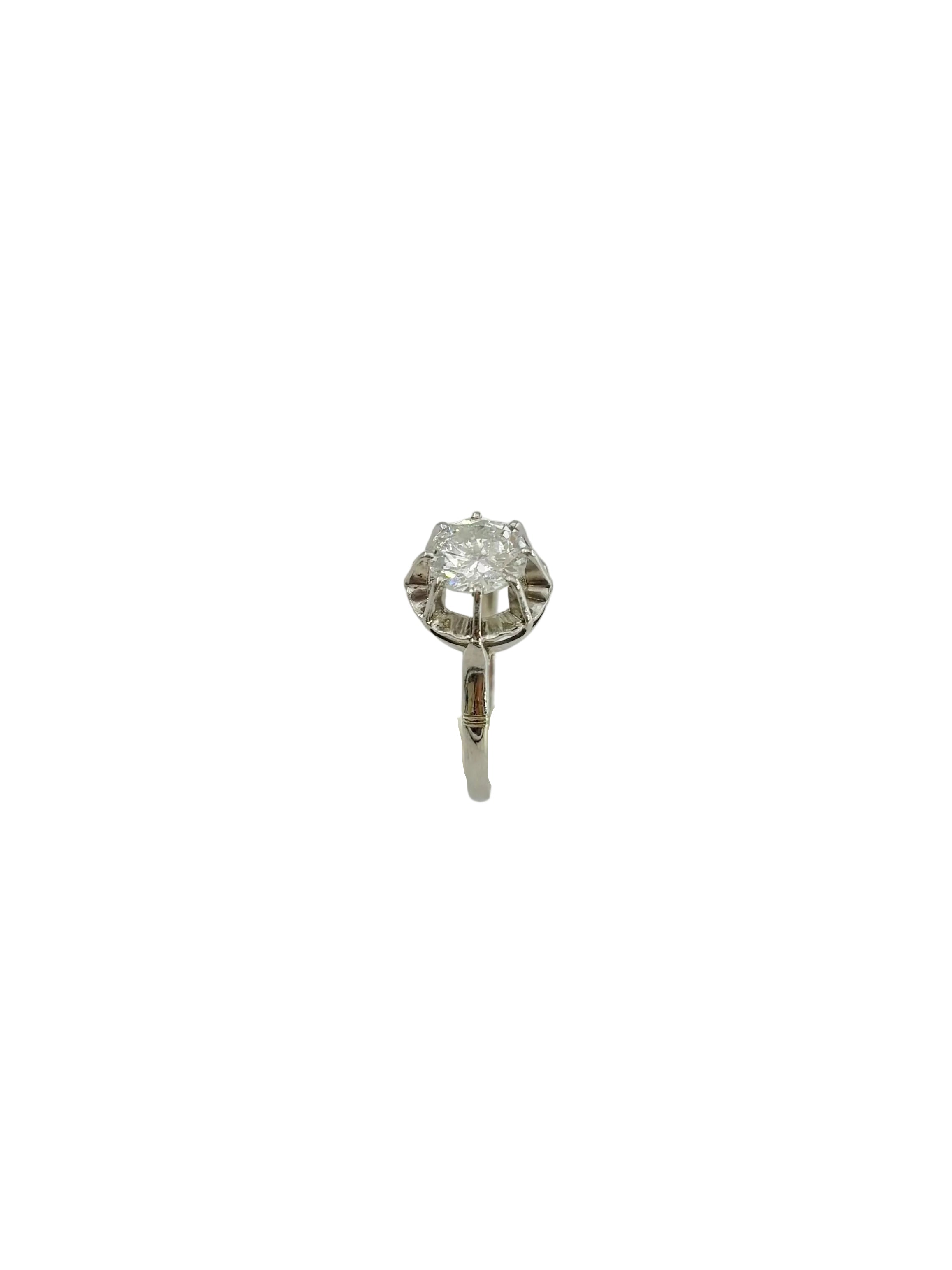 Bague Solitaire en platine et diamant