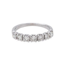 Bague Alliance en or blanc et diamants