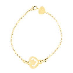 Bracelet O.J. PERRIN "Coeur Légendes" en or jaune