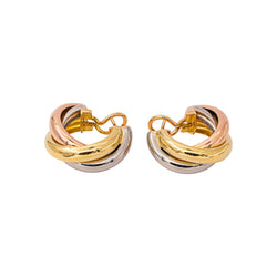 Cartier Boucles d'oreilles Créoles Trinity  Or jaune