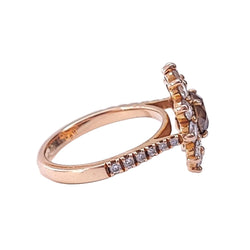Bague Entourage GEMMYO "Lefkos" en or rose et diamants