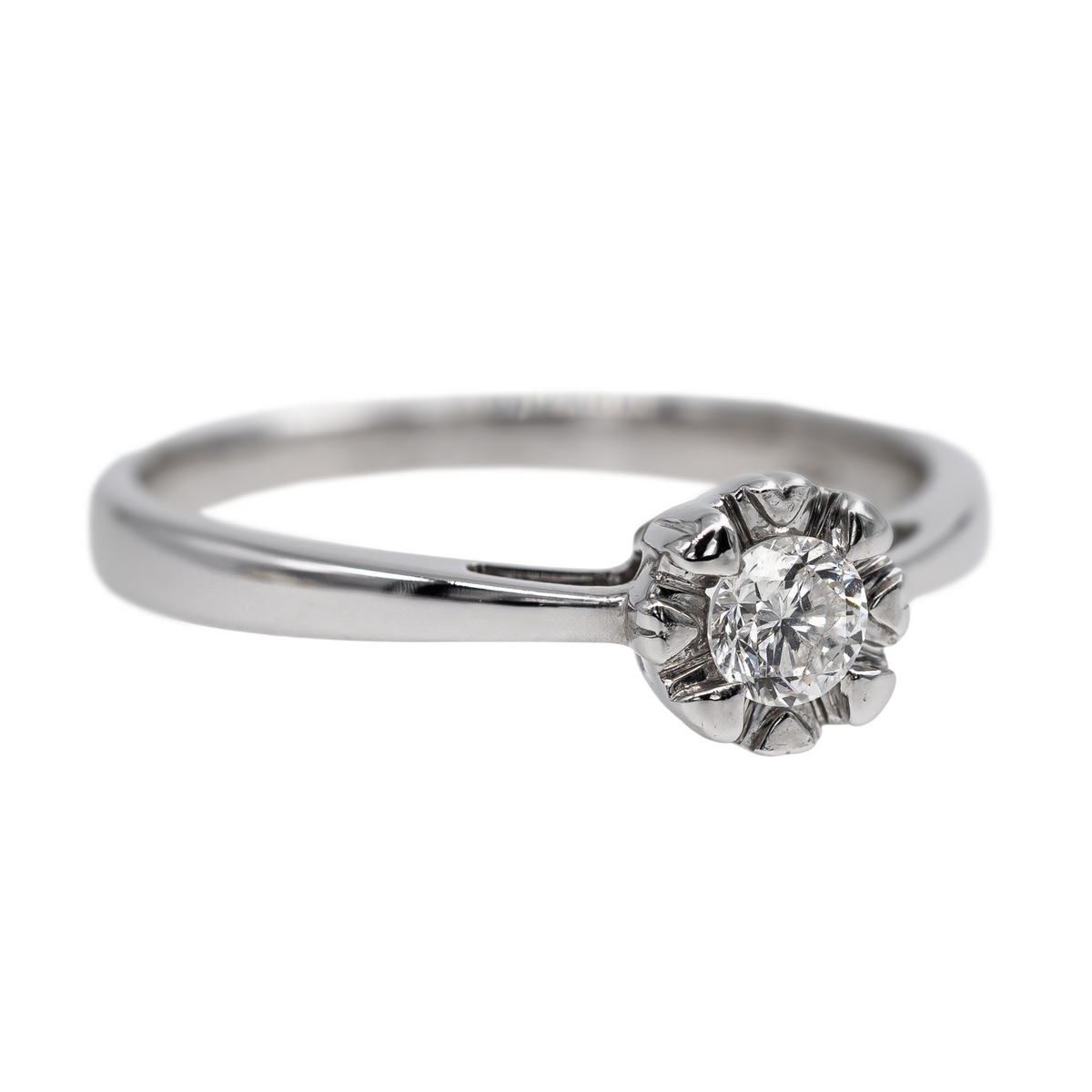 Bague Solitaire Or blanc Diamant