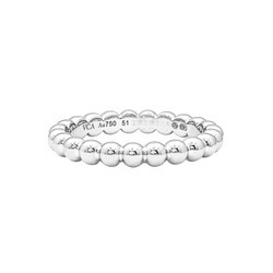 Bague Alliance VAN CLEEF & ARPELS "Perlée" MM en or blanc