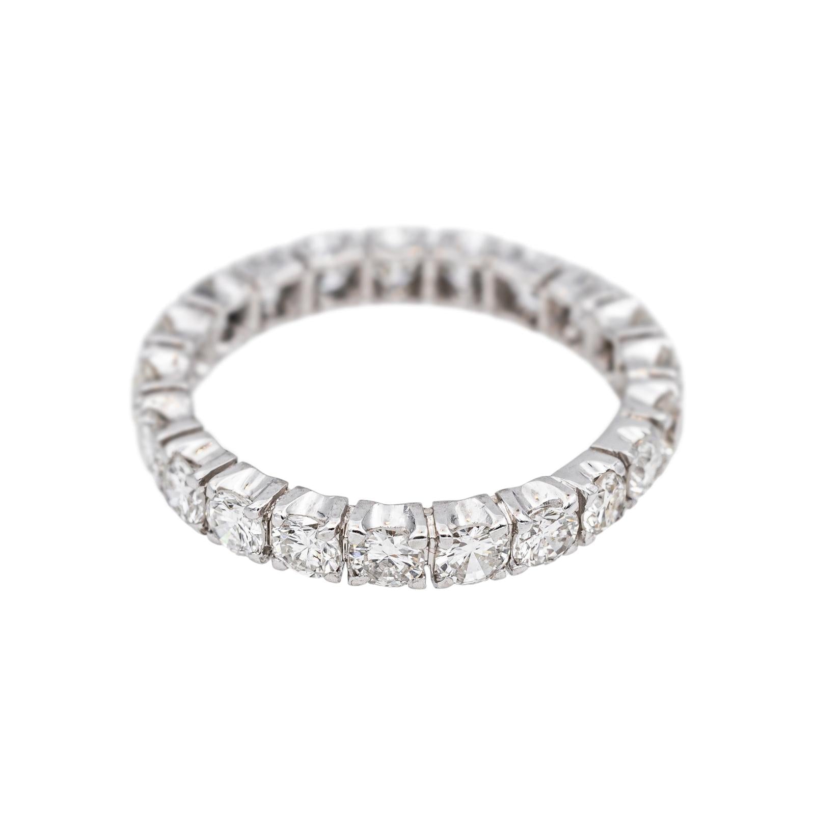Bague Alliance Américaine Or blanc Diamant