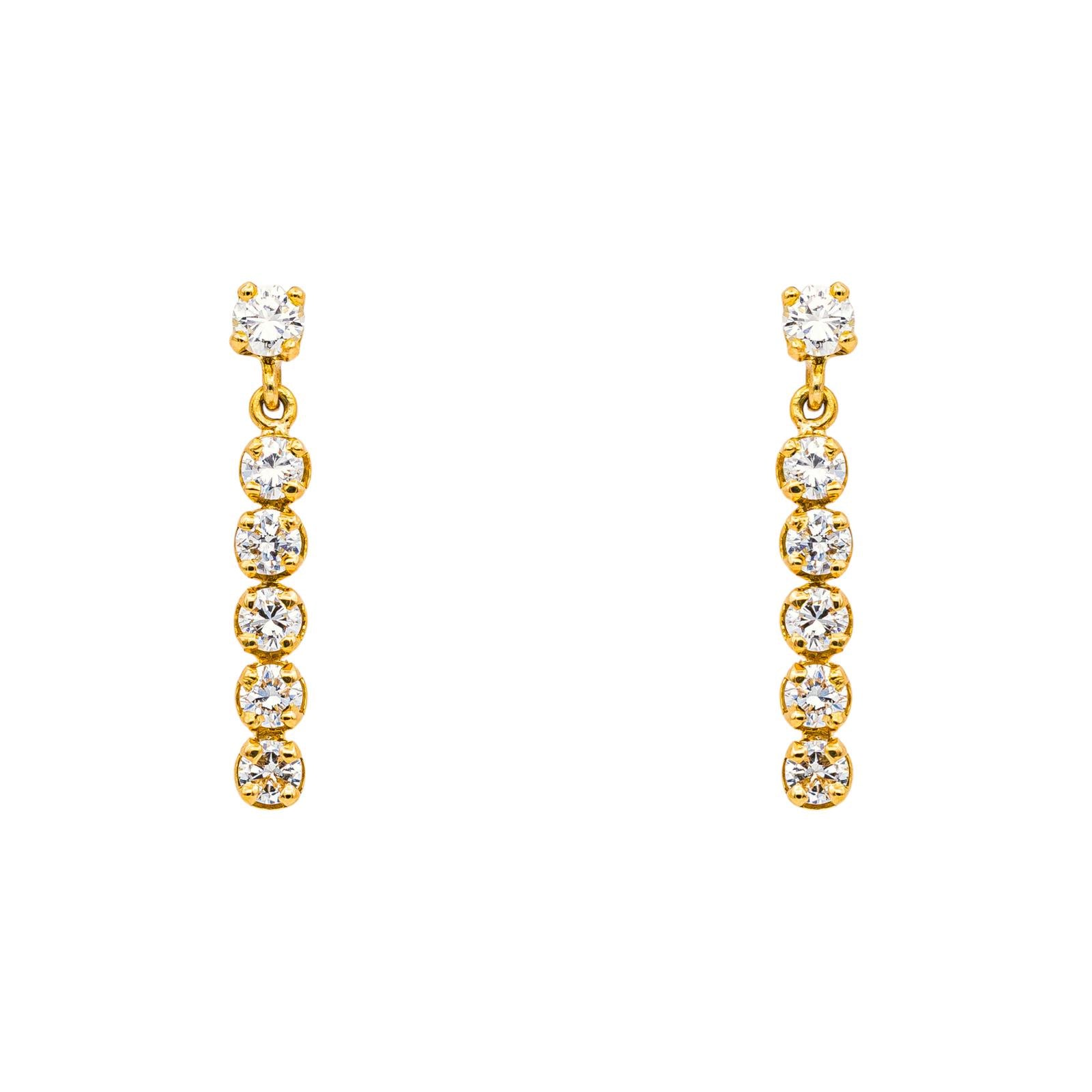 Boucles d'oreilles Or jaune Diamant