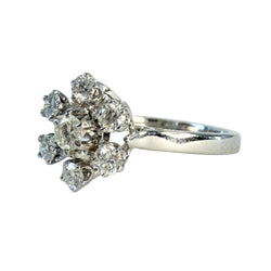 Bague Marguerite en or blanc et diamants