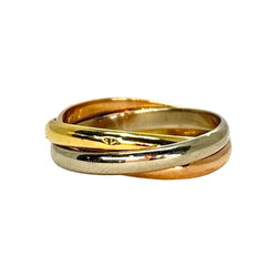 Bague Alliance CARTIER "Trinity" en or blanc, or rose, et or jaune
