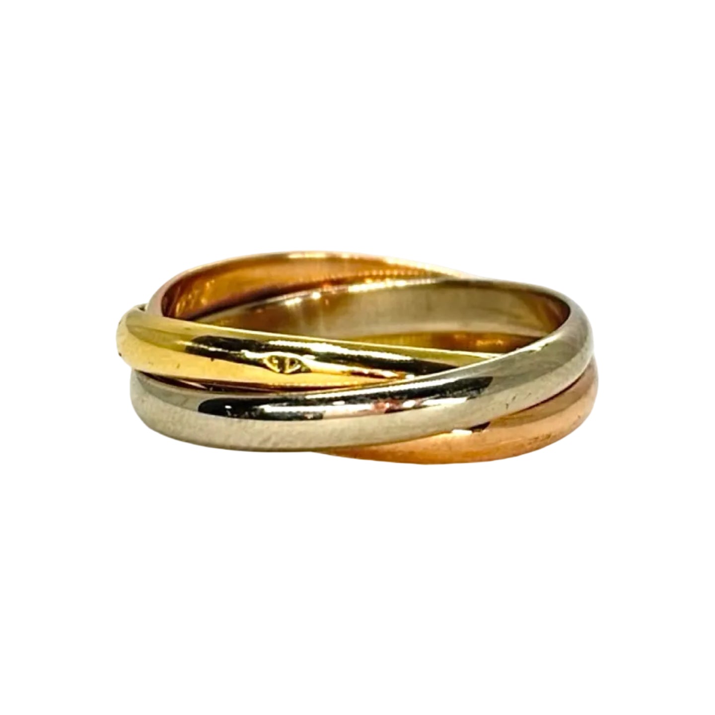Bague Alliance CARTIER "Trinity" en or blanc, or rose, et or jaune