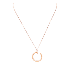 Collier Cartier, "Juste un Clou", or rose et diamants.