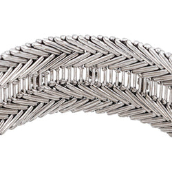 Bracelet Manchette Or blanc Diamant