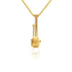 Pendentif en or jaune et perle