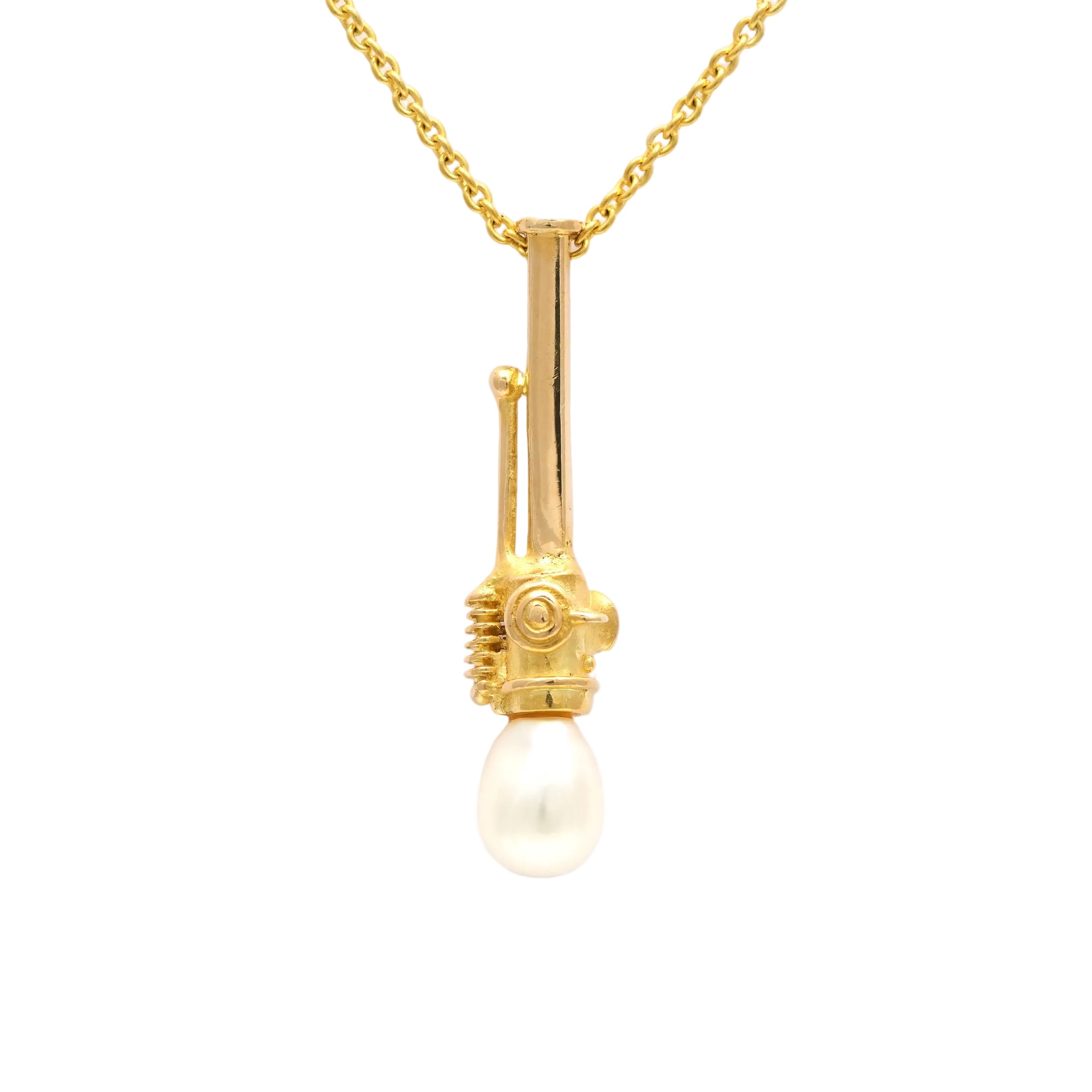 Pendentif en or jaune et perle