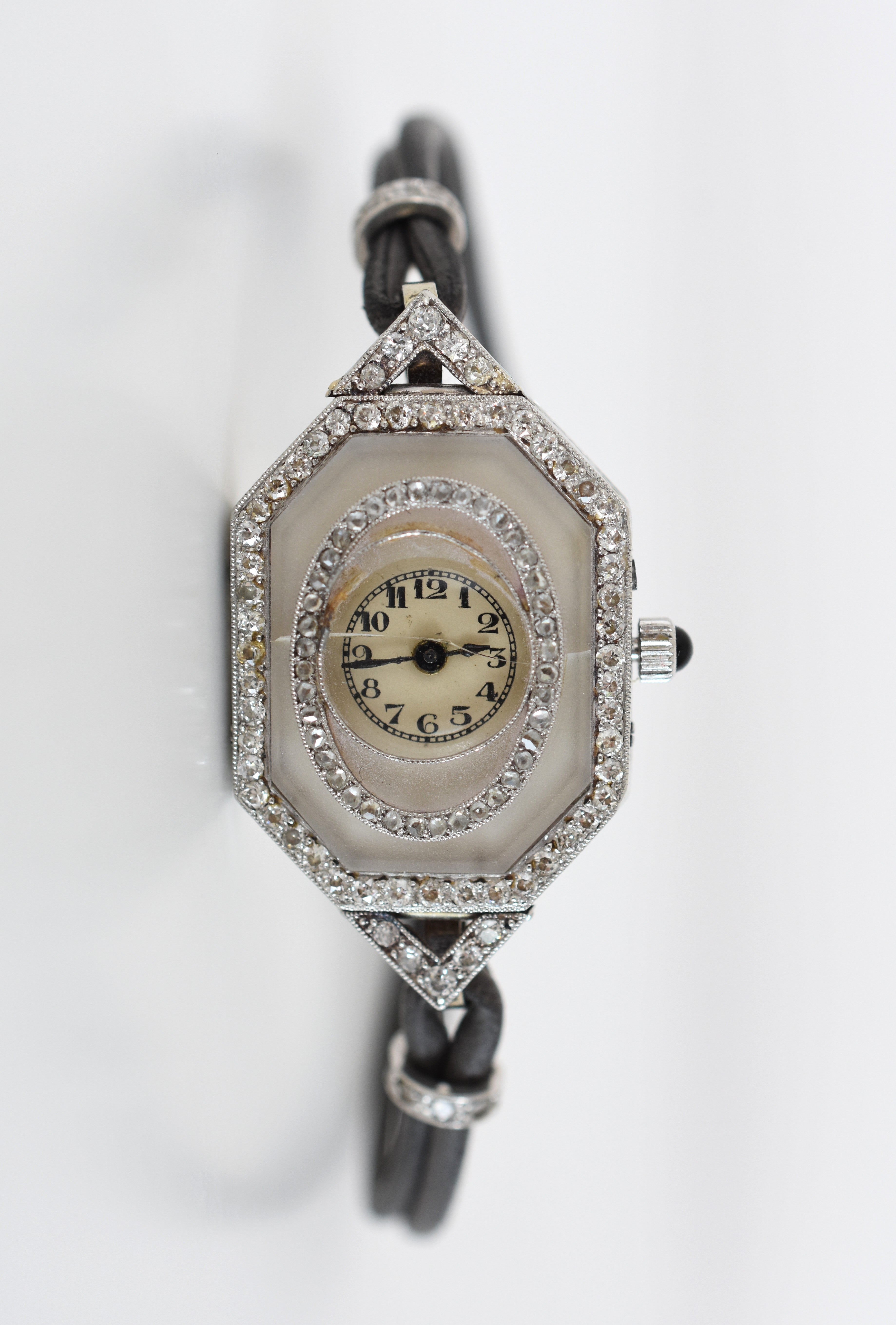 Vacheron Constantin exceptionnelle Période art-déco 1920-1925, platine (950), or blanc 18 carats et diamants