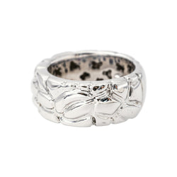 Bague Bandeau en or blanc et rubis