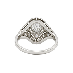 Bague Dôme en platine et diamants